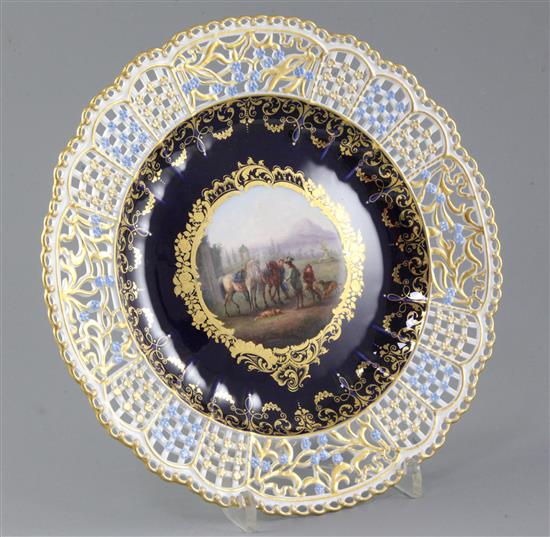 A Meissen cabinet plate, late 19th century, 25.5cm